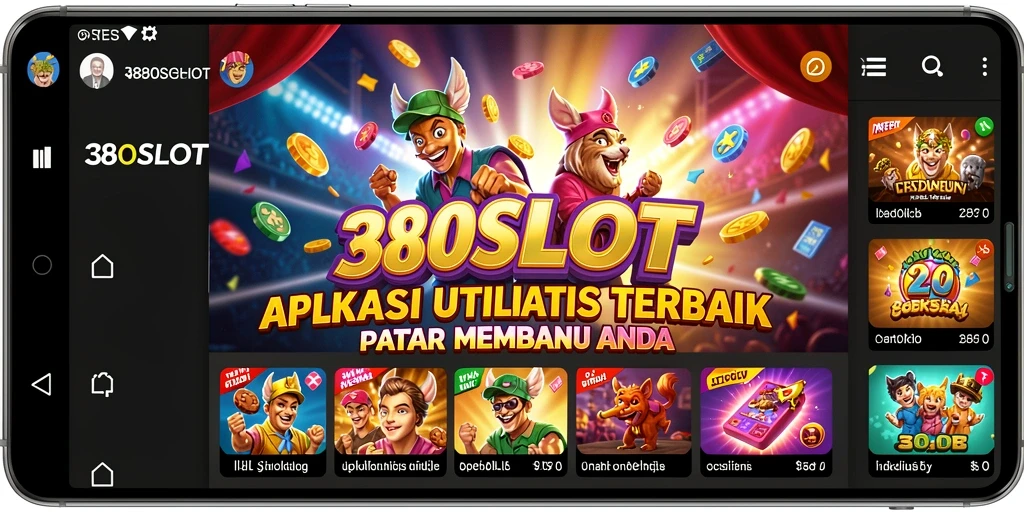 Tampilan utama 380SLOT menampilkan antarmuka yang ramah pengguna.