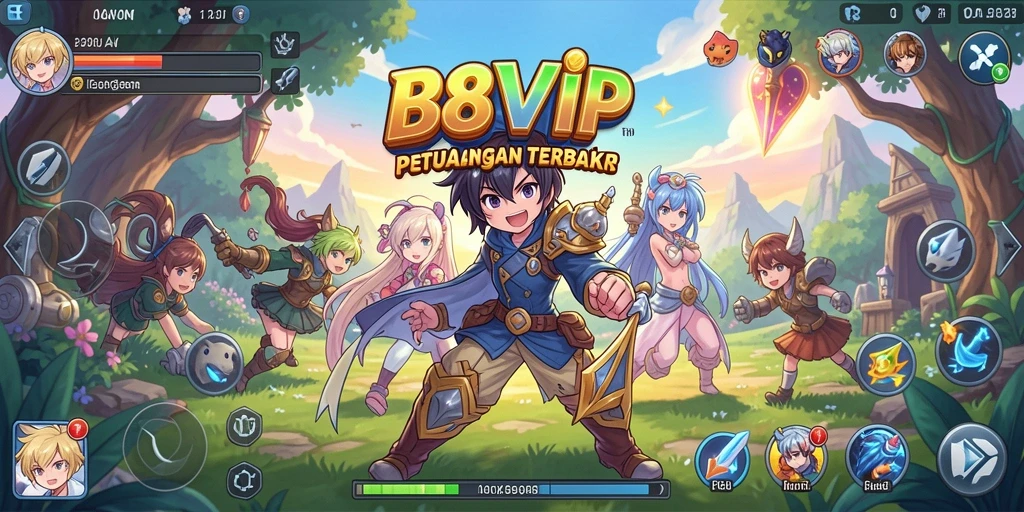 Tangkapan layar B8VIP menampilkan aksi seru dalam permainan Anime.