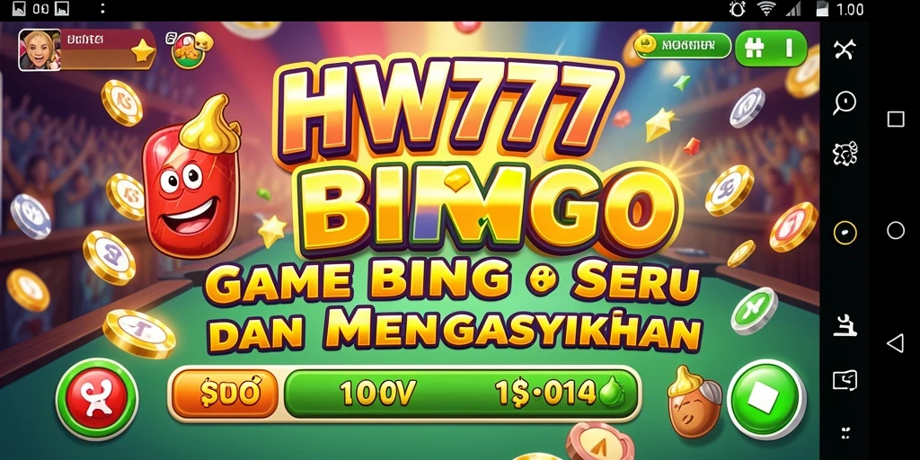 Screenshot HW777 menampilkan keseruan permainan Bingo yang mengasyikkan.