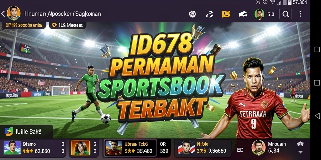 Tampilan grafis menarik dari aplikasi Sportsbook ID678.