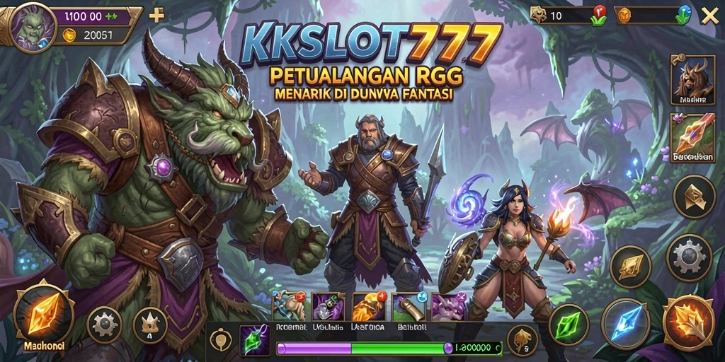 Tangkapan layar gameplay RPG KKSLOT777 yang menunjukkan karakter dalam aksi.