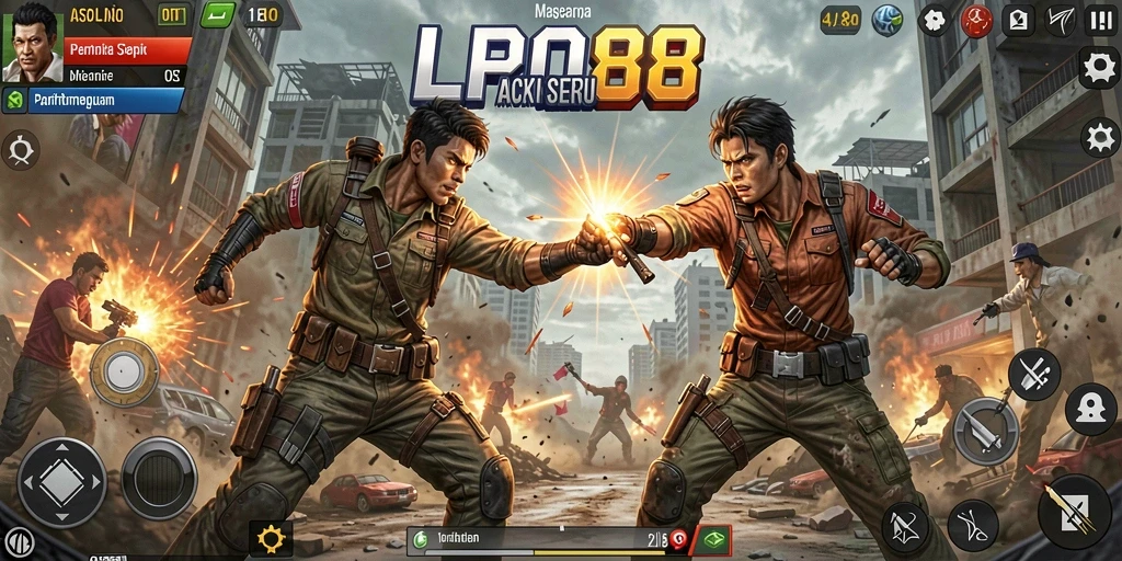 Tampilan gameplay LPO88 saat aksi pertempuran intens.