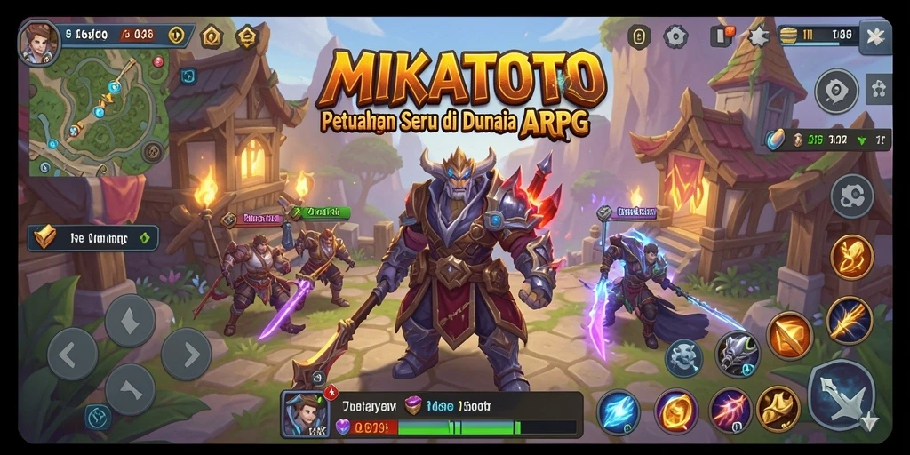 Menampilkan aksi epik dalam gameplay ARPG MIKATOTO.