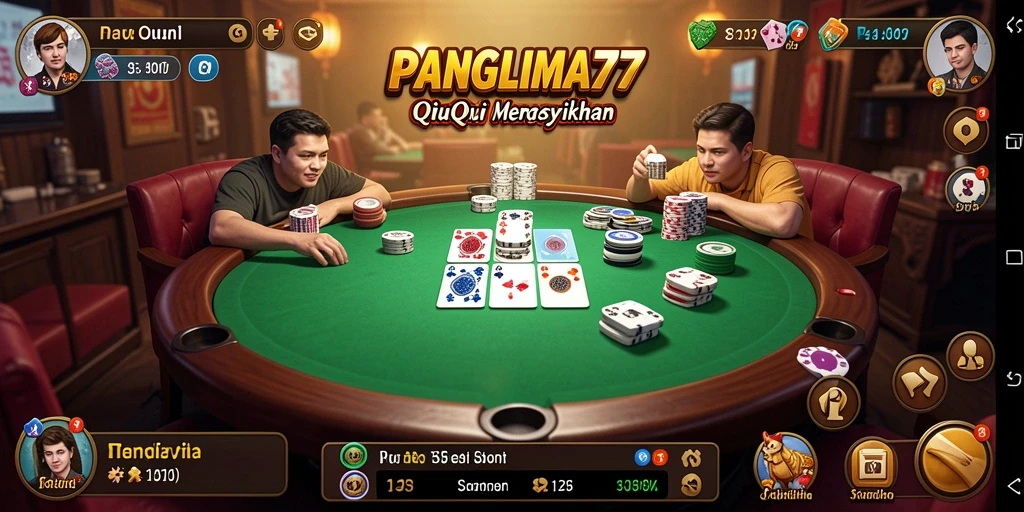 Tampilan gameplay seru dari PANGLIMA77 saat bermain QiuQiu.