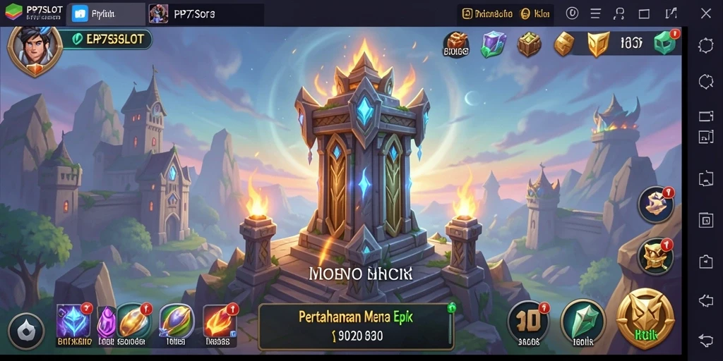 Gameplay seru PP7SLOT menampilkan strategi menara yang dinamis.