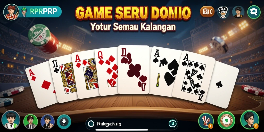 Tangkapan layar dari gameplay RPRPRP menunjukkan pengalaman bermain Domino yang menarik.