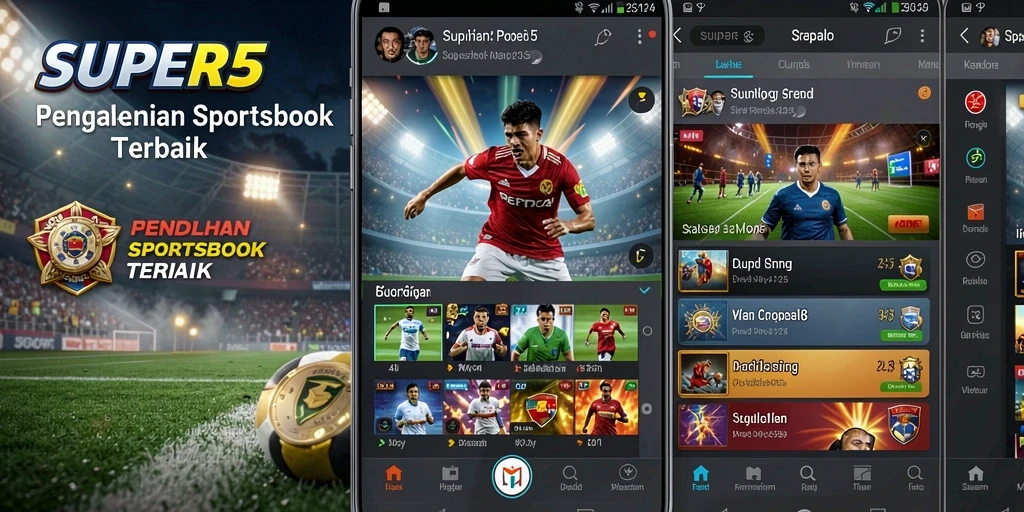 Tampilan utama gameplay <strong>SUPER5</strong> dengan berbagai pilihan taruhan olahraga.