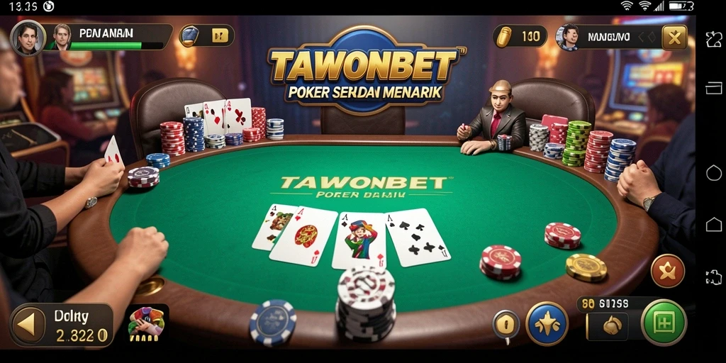 Tampilan gameplay seru TAWONBET di Poker.