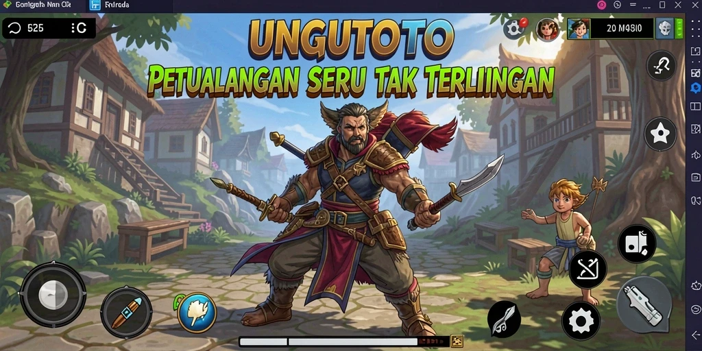 Tampilan gameplay seru UNGUTOTO yang menawarkan petualangan menakjubkan.