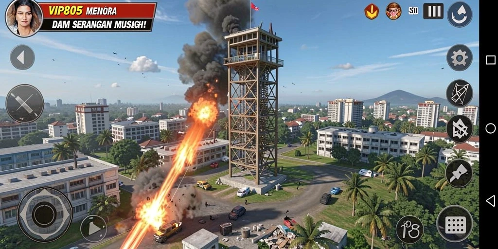 Tampilan gameplay yang seru dalam melawan musuh di VIP805.